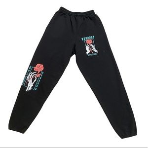 No Hours Skeleton Hand holding Rose Sweatpants “End of the beginning”